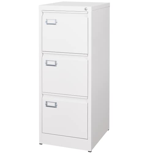 2 Drawer Vertical File Cabinet with Lock for Letter Size, Steel Office Storage Y50014