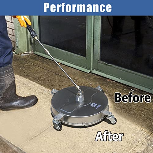 JANZ Pressure Washer Surface Cleaner 14 Inch with 4 Wheels J74032
