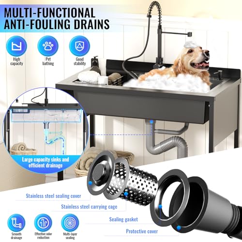 Stainless Steel Utility Sink with Faucet and Drain Kit I168