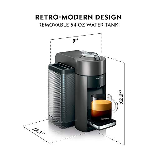 Nespresso Vertuo Coffee and Espresso Maker by De'Longhi, Graphite Metal E903048