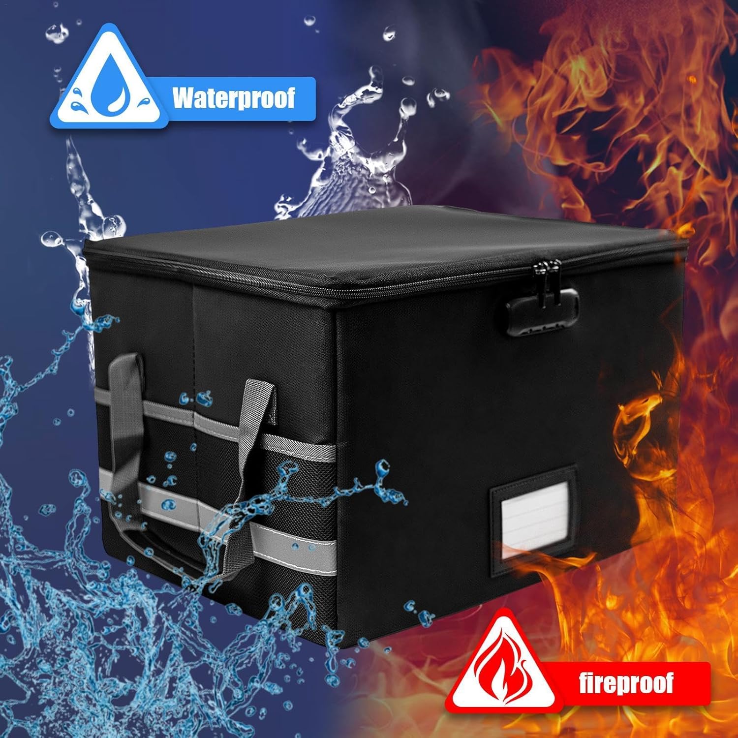 Fireproof Storage Box with Lock for Documents and Cash O506528