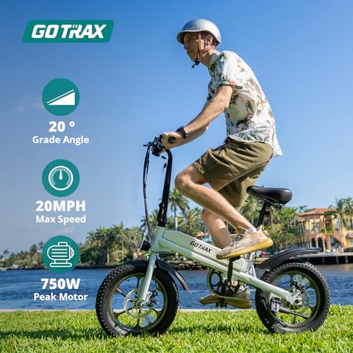 Gotrax S3 Electric Bike, 750W Peak Motor, 25 Miles Range, Folding Fat Tire E-Bike B18421