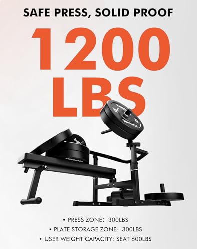 GMWD Chest Press Machine 1050LBS with Independent Converging Arms, Adjustable Bench U29223