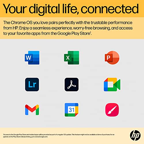 HP Chromebook 15 15.6" HD Laptop, Intel Pentium N6000, 8GB RAM, 128GB Storage, Silver N24809