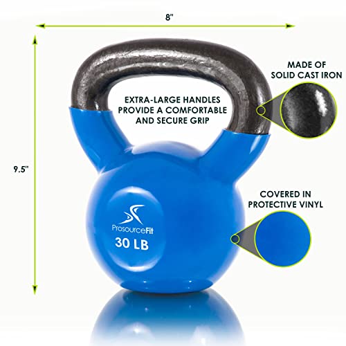 ProsourceFit Vinyl Coated Cast Iron Kettlebells A401