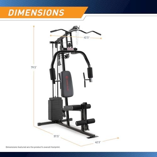 Marcy Multifunctional Workout Station Home Gym with 200lbs Weight Stack N979142