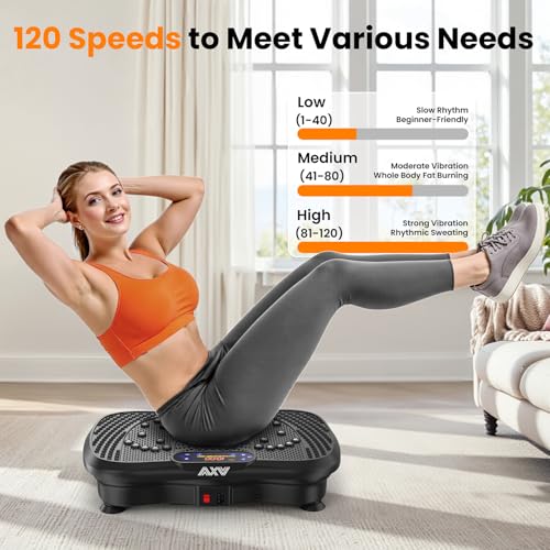 AXV Vibration Plate Fitness Platform Exercise Machine for Full Body Workout Q37919