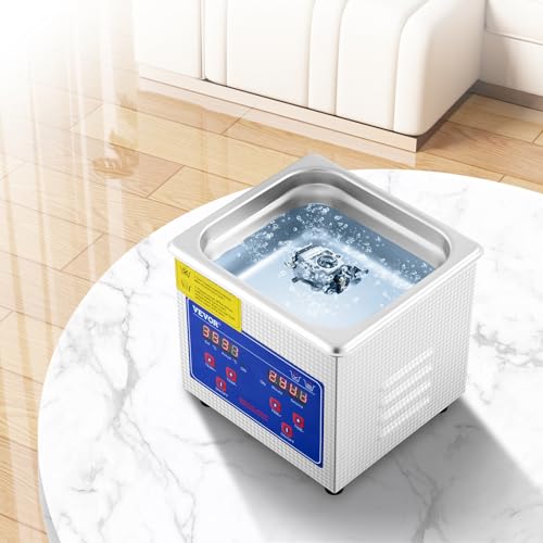 VEVOR Commercial Ultrasonic Cleaner 6L 40kHz with Digital Timer & Heater 110V Q7418