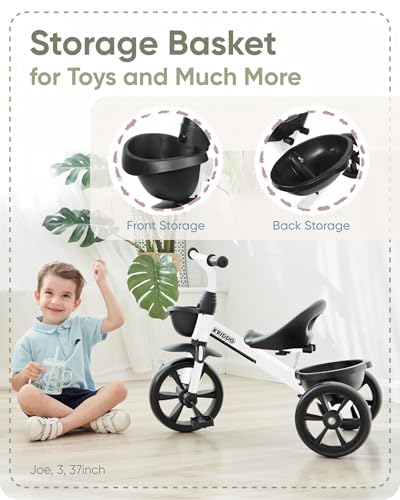 KRIDDO Kids Tricycle for Toddlers Age 2-5 Years, Blue P72011