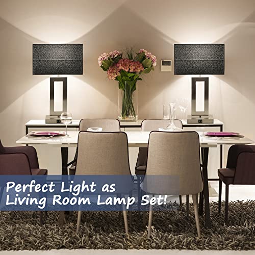 22" Touch Control Table Lamps with USB Ports, Dimmable, Gold & White V1178
