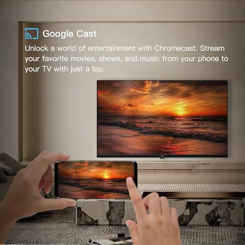FPD 43 Inch Smart TV Flat Screen Frame LED Television Full HD 1080p Google Cast Built in, Streaming Live Ultra Thin HDR10 Android TV, Bluetooth, Vesa, Hdmi, WiFi (Palette-Series 2025) Y940