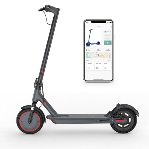 Electric Scooter with 10" Solid Tires, 500W Motor, 22 Miles Range, Folding D4827
