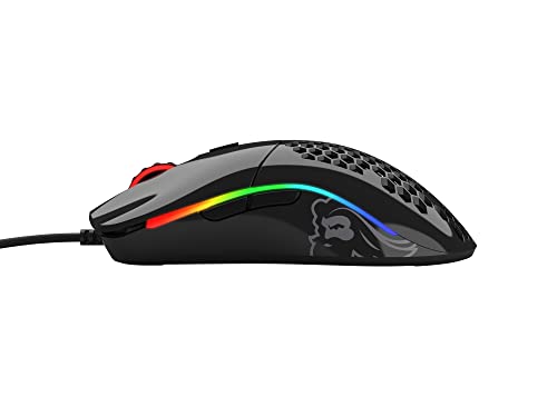 Glorious Model D Wired Gaming Mouse - 68g Honeycomb RGB Ergonomic, Matte White M160012
