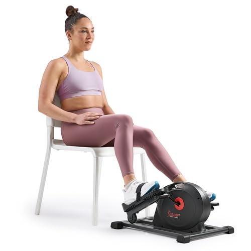 Sunny Health & Fitness Smart Mini Elliptical Trainer, Under-Desk Pedal Exerciser D70811