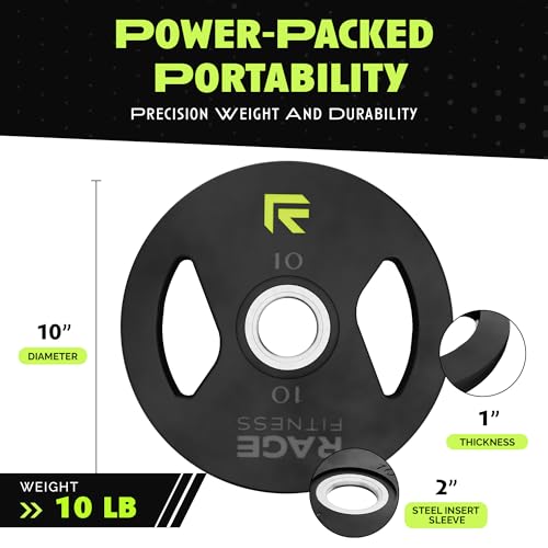 Cast Iron Weight Plates, Rubber Coated, 2" Steel Insert M845908