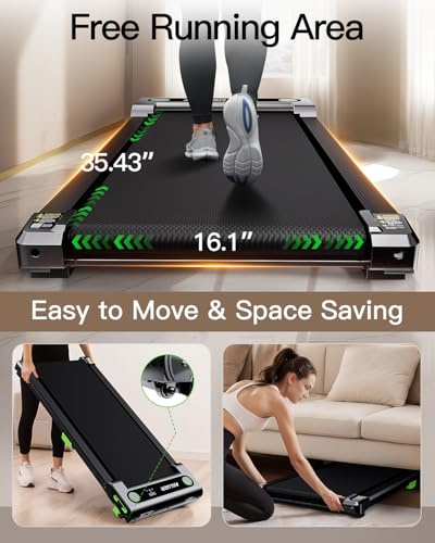 Akluer Walking Pad with Incline, 2.5 HP Under Desk Treadmill for Home L144230