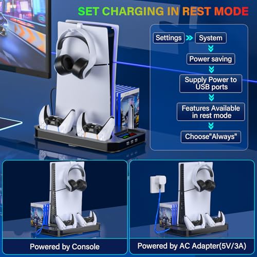 PS5 Cooling Station with Controller Charging for PlayStation 5 Slim & Pro N2468