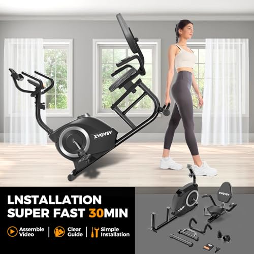 Recumbent Exercise Bike with 400LB Capacity and Magnetic Resistance V9846