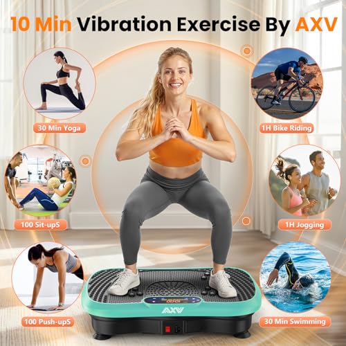 AXV Vibration Plate Fitness Platform Exercise Machine for Full Body Workout Q37919