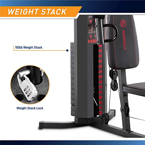 Marcy MWM-990 150-lb Multifunctional Home Gym Station C32016