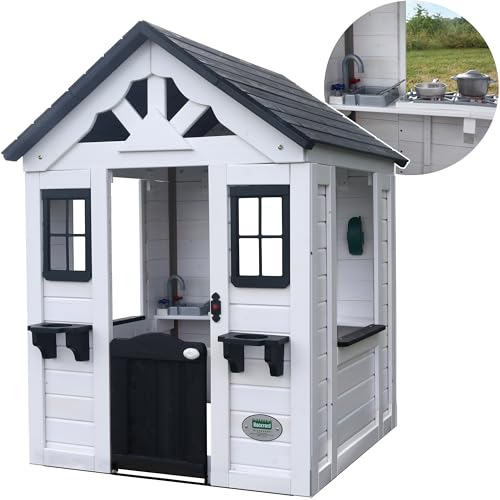 Backyard Discovery Sweetwater Cedar Wooden Kids Playhouse with Play Kitchen P65438