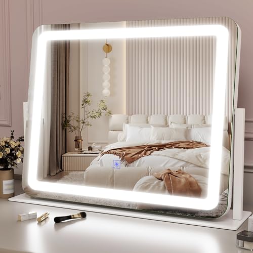 Vanity Mirror with Lights, 12.6"×15" LED Makeup Mirror, Touch Control Dimmable D52089
