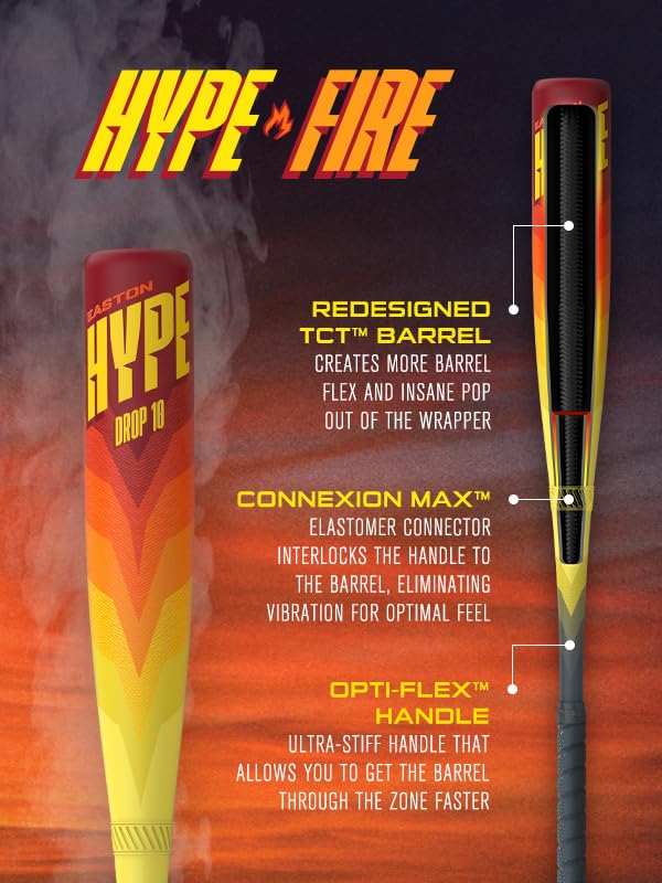 Easton Hype FIRE Baseball Bat USSSA 2 3/4" Barrel 2 Pc Composite V423