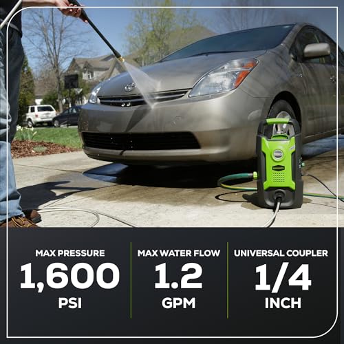 Greenworks Compact Electric Pressure Washer, 1.2 GPM, Lightweight R449552