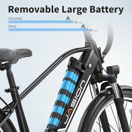 Jasion Roamer Electric Bike for Adults, 1200W Peak Motor, 528WH Removable Battery, 60 Miles Range Y948691