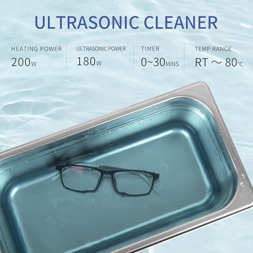 Ultrasonic Cleaner 800ml 40kHz with Timer for Jewelry Watch Ring J481292
