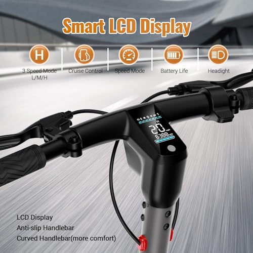 SISIGAD Electric Scooter for Adults, 10" Tires, 600W Motor, 22 MPH, 30 Miles Range, Foldable O1563