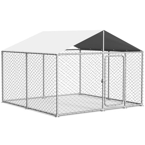 Extra Large Outdoor Dog Kennel with Waterproof Cover and Security Lock I101