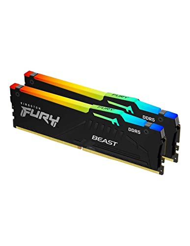 Kingston Fury Beast RGB 64GB (2x32GB) DDR5 6000MT/s CL30 Desktop Memory B22353