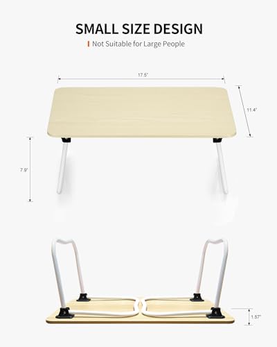 Foldable Lap Table for Bed, Portable Laptop Desk - Maple R970