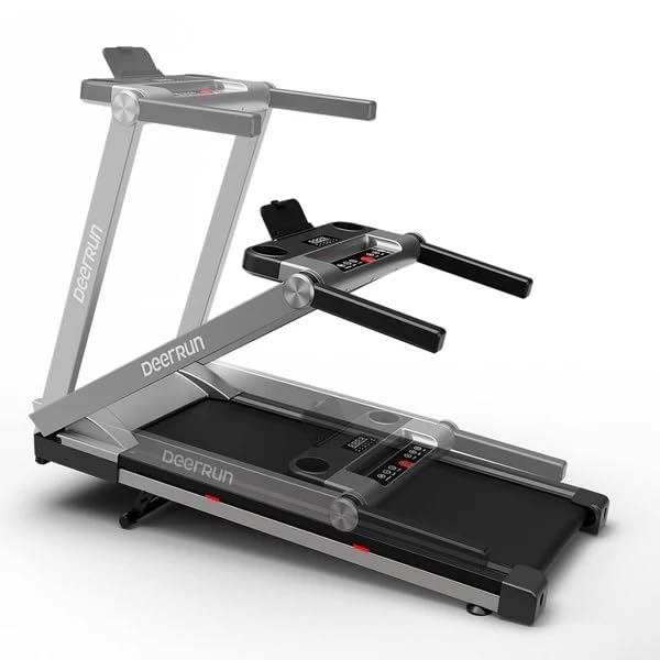 DeerRun Foldable Treadmill for Home with Incline and Handles K2464