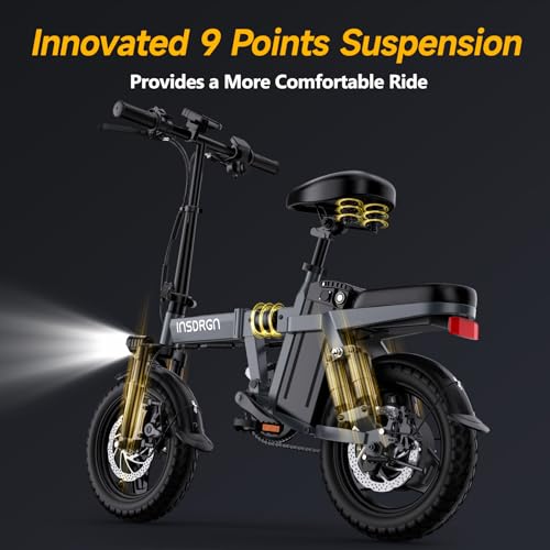 Folding Electric Bike for Adults, 20MPH, 45 Miles Range, Removable Battery Q46926