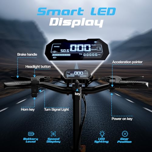 Ruitoo Electric Scooter 1000W Motor, Foldable Off Road E-Scooter for Adults I897875
