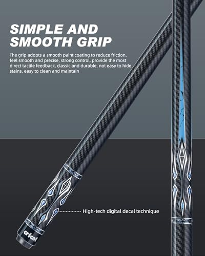 CRICAL Carbon Fiber Pool Cue Stick 58" with 12.5mm Tip J317692