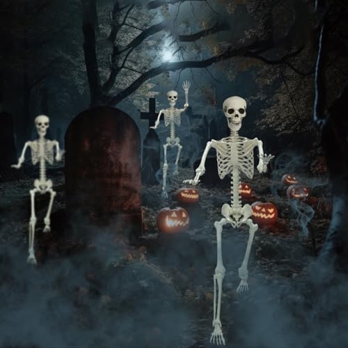 UMEELR 5.9FT Poseable Life Size Skeleton for Halloween Decoration B873000