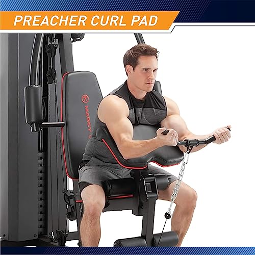 Marcy Multifunctional Workout Station Home Gym with 200lbs Weight Stack N979142