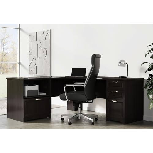 Realspace® Magellan Performance 71"W L-Shaped Corner Desk, Espresso