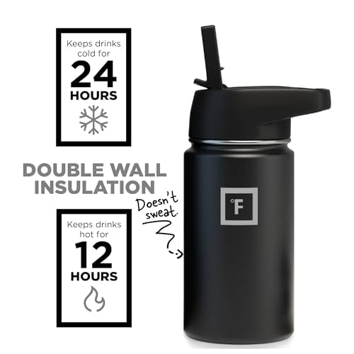 IRON °FLASK Stainless Steel Insulated Water Bottle with 3 Lids, 40 oz U19688