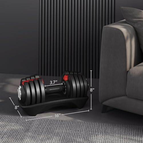 Yaheetech Adjustable Dumbbell Set with Anti-Slip Handle for Home Gym J871148