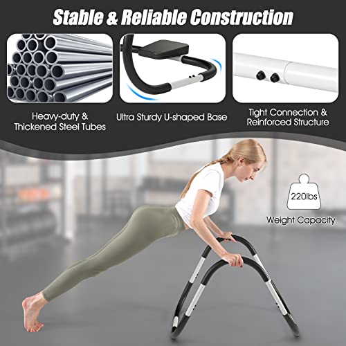 GYMAX Ab Cruncher Abdominal Trainer with Padded Headrest for Core Muscle Home Gym B873