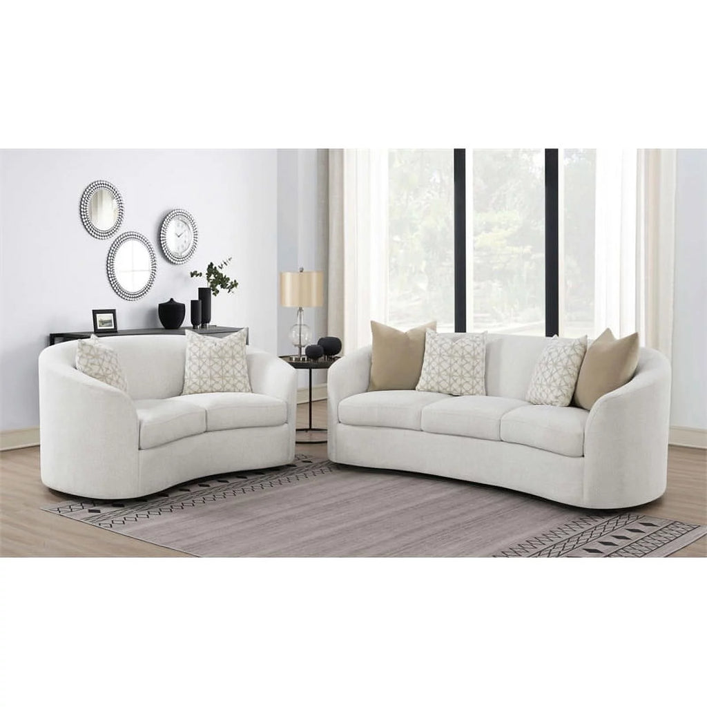 Coaster Rainn 2-Piece Fabric Upholstered Living Room Set, Latte L592