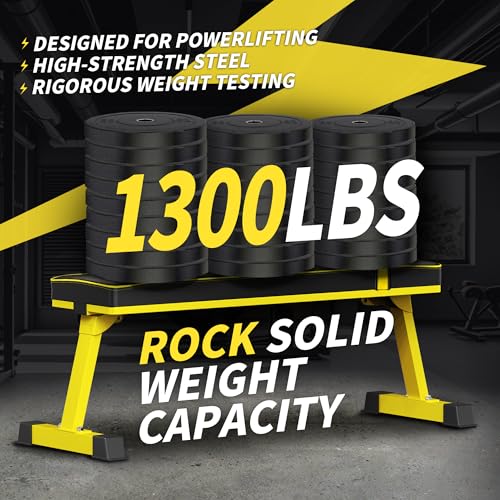 Foldable Flat Weight Bench 1300 LB Capacity for Home Gym Strength Training E201998