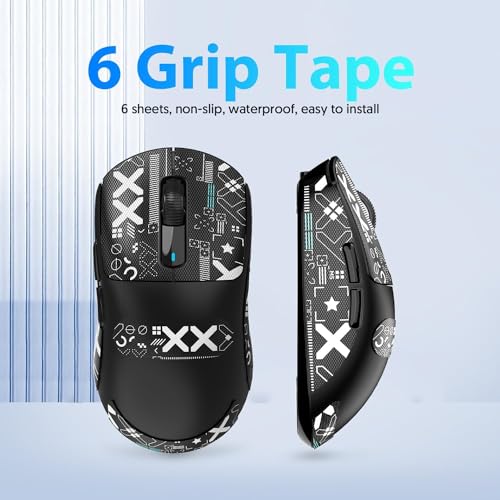 ATTACK SHARK X3 Wireless Gaming Mouse, 49g Ergonomic, PAW3395 26K DPI, White C238377