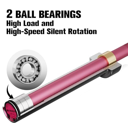 RITFIT Olympic Barbell 4ft/6ft 2 Inch Weight Bar for Strength Training, 500lbs Capacity F369
