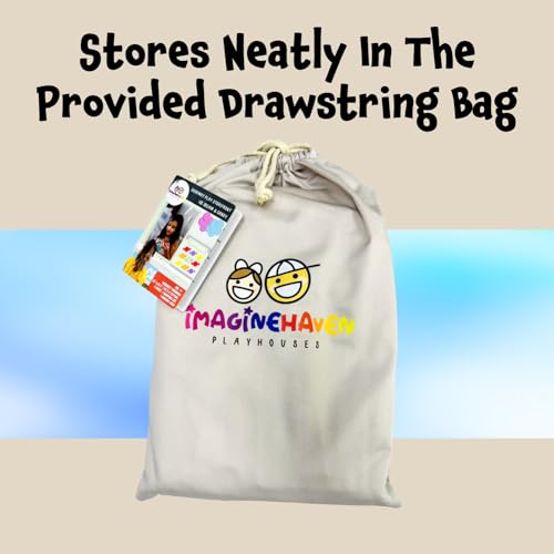 Fresh Market Doorway Kids Playhouse with Drawstring Bag, Cotton Canvas Q151847