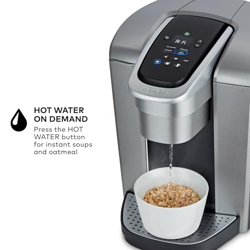 Keurig K-Elite Single Serve K-Cup Pod Coffee Maker, Brushed Silver P23556